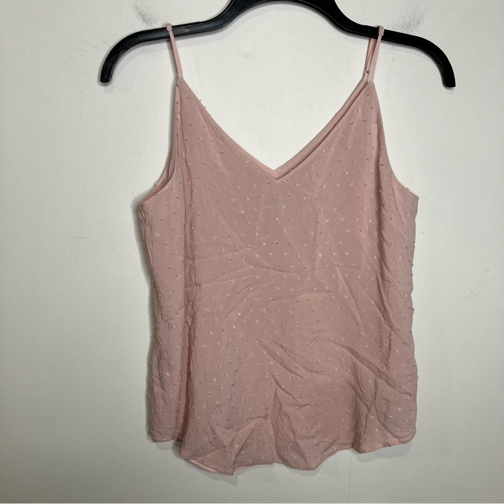 Express textured v-neck tank top light‎ pink size XS